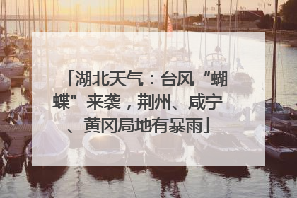 湖北天气：台风“蝴蝶”来袭，荆州、咸宁、黄冈局地有暴雨